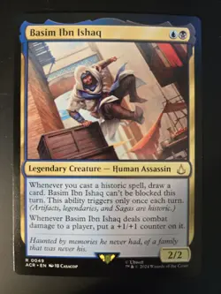 Basim Ibn Ishaq NM Universes Beyond: Assassin's Creed MTG FREE SHIPPING - Image 1