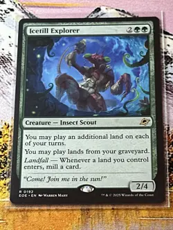 MTG Edge of Eternities 0192 Icetill Explorer Creature Insect Scout RARE - Image 2