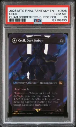 2025 MTG FINAL FANTASY SURGE CECIL, DARK KNIGHT/CECIL, REDEEMED PALADIN PSA 10 - Image 1