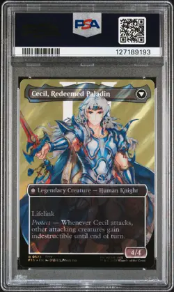 2025 MTG FINAL FANTASY SURGE CECIL, DARK KNIGHT/CECIL, REDEEMED PALADIN PSA 10 - Image 2