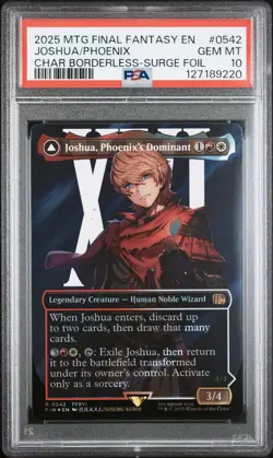 2025 MTG FINAL FANTASY JOSHUA, PHOENIX'S DOMINANT/PHOENIX, WARDEN OF FIRE PSA 10 - Image 1