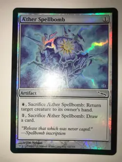 MTG Aether Spellbomb Magic the Gathering Mirrodin Foil - Image 1