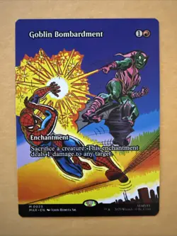 Goblin Bombardment Borderless M 0023 MAR NM/M MTG Spiderman - Image 1