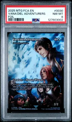 2025 MTG FINAL FANTASY: THROUGH THE AGES FOIL #0030 VANA'DIEL ADVENTURERS PSA 8 - Image 1