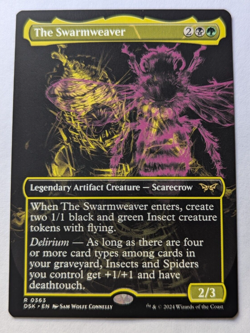 MTG 2024 Duskmourn THE SWARMWEAVER Rare 0363 Borderless Double Exposure M/NM - Image 1
