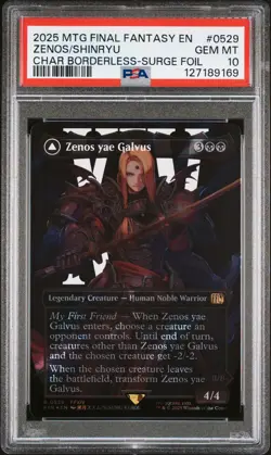 2025 MTG FINAL FANTASY SURGE SHINRYU, TRANSCENDENT RIVAL/ZENOS YAE GALVUS PSA 10 - Image 1