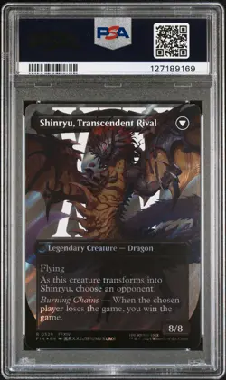 2025 MTG FINAL FANTASY SURGE SHINRYU, TRANSCENDENT RIVAL/ZENOS YAE GALVUS PSA 10 - Image 2