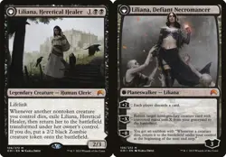 Liliana, Heretical Healer // Liliana, Defiant Necromancer Magic Origins MP MTG - Image 1