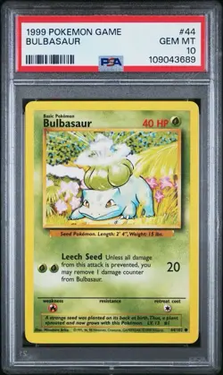 PSA 10 GEM MINT Pokemon Slab Lot-1999 Base Bulbasaur & Ivysaur Sequential Certs - Image 3