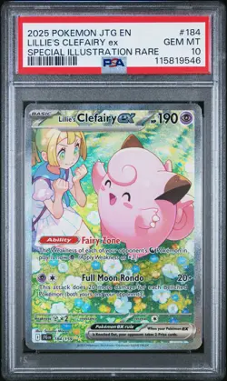 Lillie's Clefairy Ex 184 PSA 10 Gem Mint - Journey Together - Pokemon - Image 1