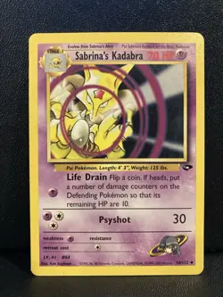Pokemon TCG Sabrina's Kadabra Gym Challenge 58/132 Regular Unlimited Uncommon - Image 1