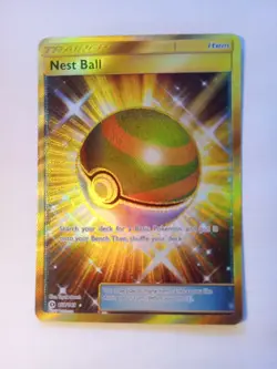 Pokemon TCG Nest Ball 255/198 Scarlet & Violet Base Set Gold Played Free Ship!! - Image 1