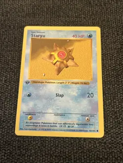 Pokemon TCG Staryu 065/102 Base Set 1st Edition Shadowless - Image 1