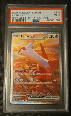 Pokemon TCG PSA 9 MINT Latias ex 239/191 Sv08: Surging Sparks Holo 🔥 - Image 1