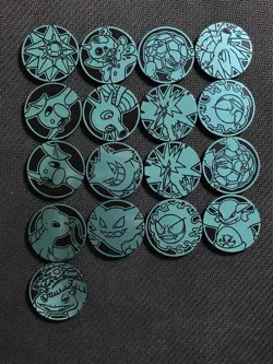 Pokemon Chinese 151 Hope Coin Aqua LOT*17 Zapdos Gastly Dragonite Dratini -MMD - Image 1