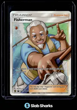 2019 POKEMON SM HIDDEN FATES #SV83/SV94 FISHERMAN SHINY VAULT ULTRA RARE - Image 1