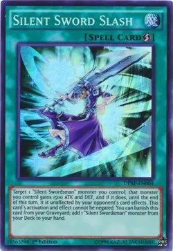 Moderately Played, English Yu Gi Oh Silent Sword Slash - DPRP-EN004 - Super Rare - Image 1
