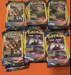Pokemon Card Sword & Shield 3 Card Pack (LOT OF 200) SEALED PACKS - Image 1
