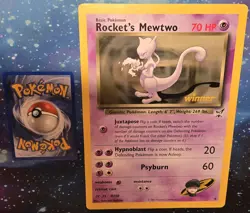 Oversized Pokemon Card Rocket's Mewtwo Jumbo Winner Promo Best Of Game Excellent - Image 5