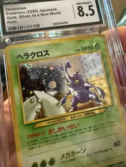 CGC 8.5 Japanese Heracross Holo #214 Neo Pokemon Card US Seller - Image 3