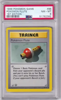 1999 Pokemon Game Pokemon Flute 1st Edition #86 PSA NM-MT 8 - Image 1