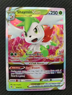 Shaymin VSTAR 14/172 Ultra Rare Pokemon card - Sw&Sh Brilliant Stars set - NM - Image 1