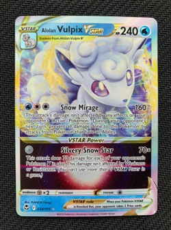 Alolan Vulpix VSTAR 034/195 Rare Pokemon Card - Sw&Sh Silver Tempest Set - NM - Image 1