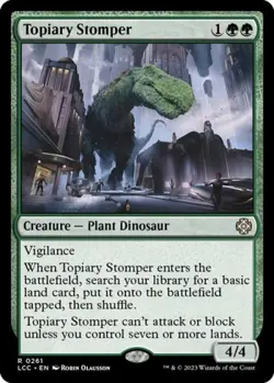 ~ Topiary Stomper ~ NM ~ Commander: The Lost Caverns of Ixalan ~ MTG ~ - Image 1