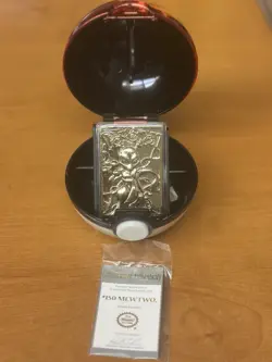 1999 Mewtwo Pokemon Gold Plated Card 23K Limited Edition Burger King Exclusive - Image 1