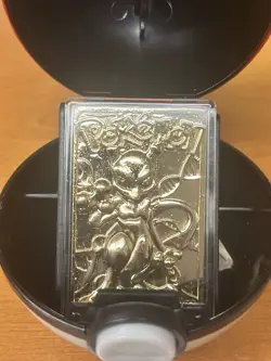 1999 Mewtwo Pokemon Gold Plated Card 23K Limited Edition Burger King Exclusive - Image 2
