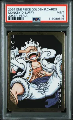 2024 ONE PIECE GOLDEN PLAYING CARDS THE STRAW HAT CREW MONKEY D. LUFFY PSA 9 - Image 1