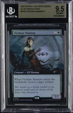 2023 MTG SECRET LAIR DROP SER ELVES BONUS CARD R #0782 VIRIDIAN SHAMAN BGS 9.5 - Image 1