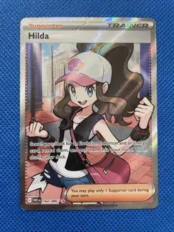 Hilda 164/086 Full Art Ultra Rare White Flare Holo Pokemon TCG Card - Image 1