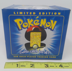 Pokemon Burger King 23k Gold Plated Trading Card Mewtwo Sealed In Blue Box, New - Image 3