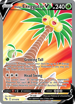 Alolan Exeggutor V 71/78 Rare Ultra | Pokemon GO | Pokemon Card - Image 1