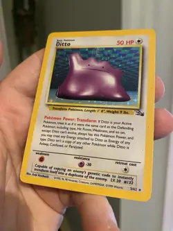 Ditto 3/62 - Pokemon TCG Fossil Unlimited Holo Rare Card WOTC DMG - Image 5