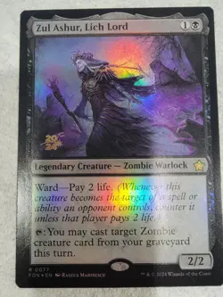 Magic the Gathering: Zul Ashur, Lich Lord Foundations Prerelease Card Foil 2024 - Image 1