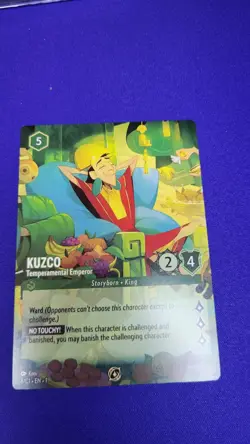 Disney Lorcana Card Kuzco Temperamental Emperor 8/C1 Promo Rare DLC 2024 - Image 1