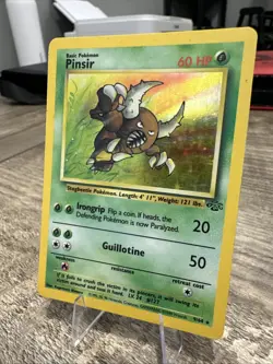 Pokemon TCG Pinsir Jungle Holo Card 9/64 Unlimited Rare, Vintage LP Condition - Image 2