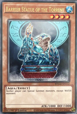 Barrier Statue Of The Torrent - Rare 1st Edition Yugioh TCG Card MAGO-EN112 - Image 1