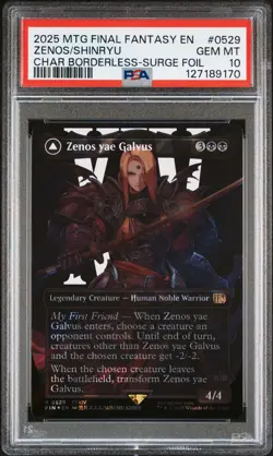 2025 MTG FINAL FANTASY #0529 SHINRYU, TRANSCENDENT RIVAL/ZENOS YAE GALVUS PSA 10 - Image 1