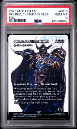 2025 MTG FINAL FANTASY: THROUGH THE AGES FOIL GOLBEZ, CLAD IN DARKNESS PSA 10 - Image 1