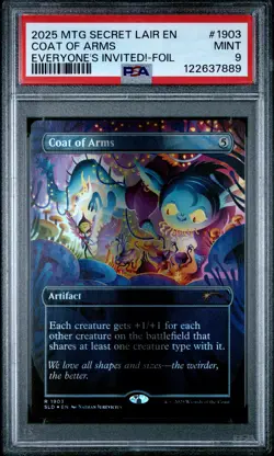 2025 MTG SECRET LAIR DROP EVERYONE'S INVITED!-FOIL #1903 COAT OF ARMS PSA 9 - Image 1