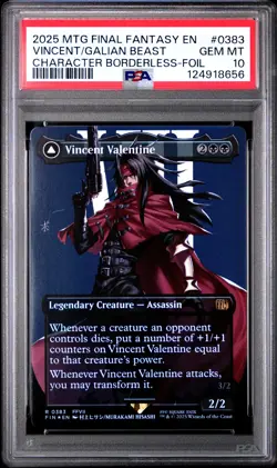 2025 MAGIC: THE GATHERING FINAL FANTASY GALIAN BEAST/VINCENT VALENTINE PSA 10 - Image 1