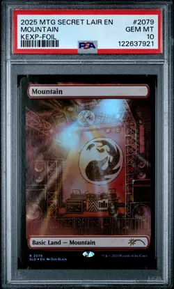 2025 MTG SECRET LAIR DROP KEXP: WHERE THE MUSIC MATTERS-FOIL MOUNTAIN PSA 10 - Image 1
