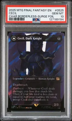 2025 MTG FINAL FANTASY SURGE CECIL, DARK KNIGHT/CECIL, REDEEMED PALADIN PSA 10 - Image 1