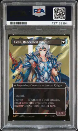 2025 MTG FINAL FANTASY SURGE CECIL, DARK KNIGHT/CECIL, REDEEMED PALADIN PSA 10 - Image 2