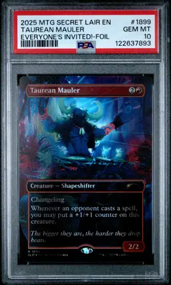 2025 MTG SECRET LAIR DROP EVERYONE'S INVITED!-FOIL #1899 TAUREAN MAULER PSA 10 - Image 1