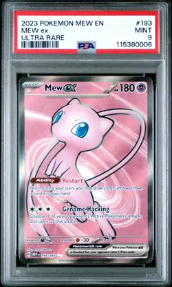 2023 POKEMON MEW EN-151 ULTRA RARE #193 MEW EX PSA 9 - Image 1