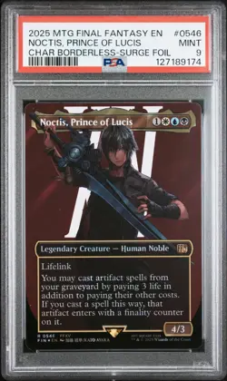 2025 MAGIC THE GATHERING FINAL FANTASY #0546 NOCTIS, PRINCE OF LUCIS PSA 9 - Image 1